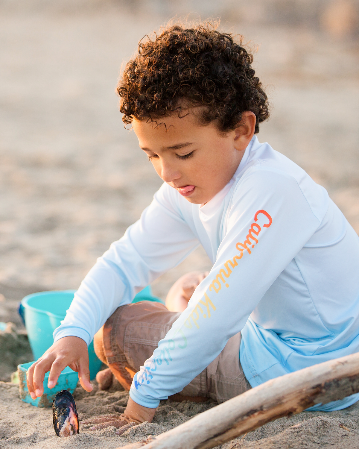 California Kids Collection | Rash Guard - Youth - Blue | Eco-Friendly, Sustainable Kids Apparel