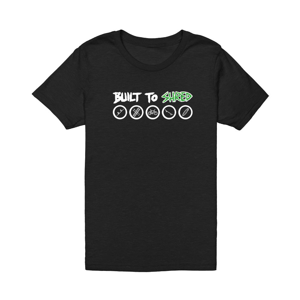 California Kids Collection | Built To Shred - Youth - Black | Eco-Friendly, Sustainable Kids Apparel