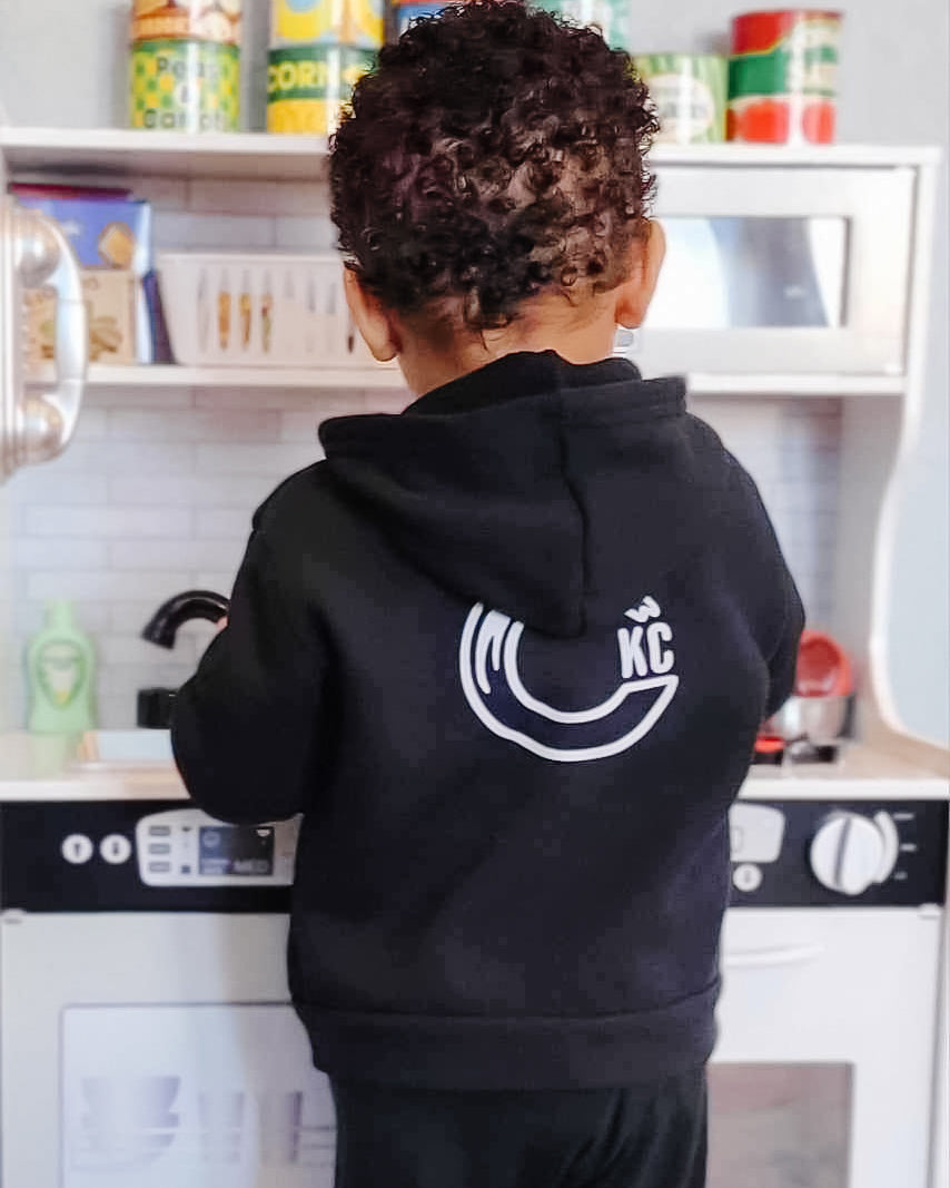 California Kids Collection | CKC Logo Zip-Up Hoodie - Baby - Black | Eco-Friendly, Sustainable Kids Apparel