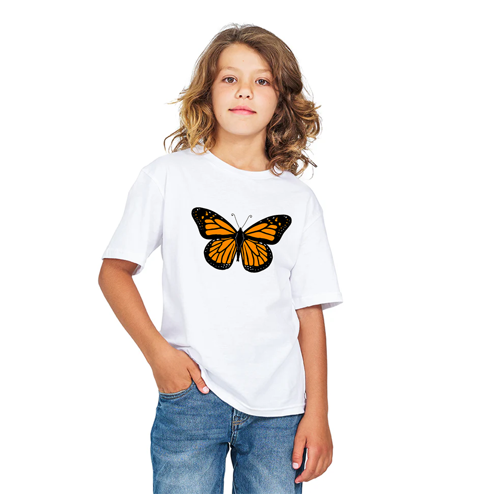 California Kids Collection | The Monarch - Youth - White | Eco-Friendly, Sustainable Kids Apparel