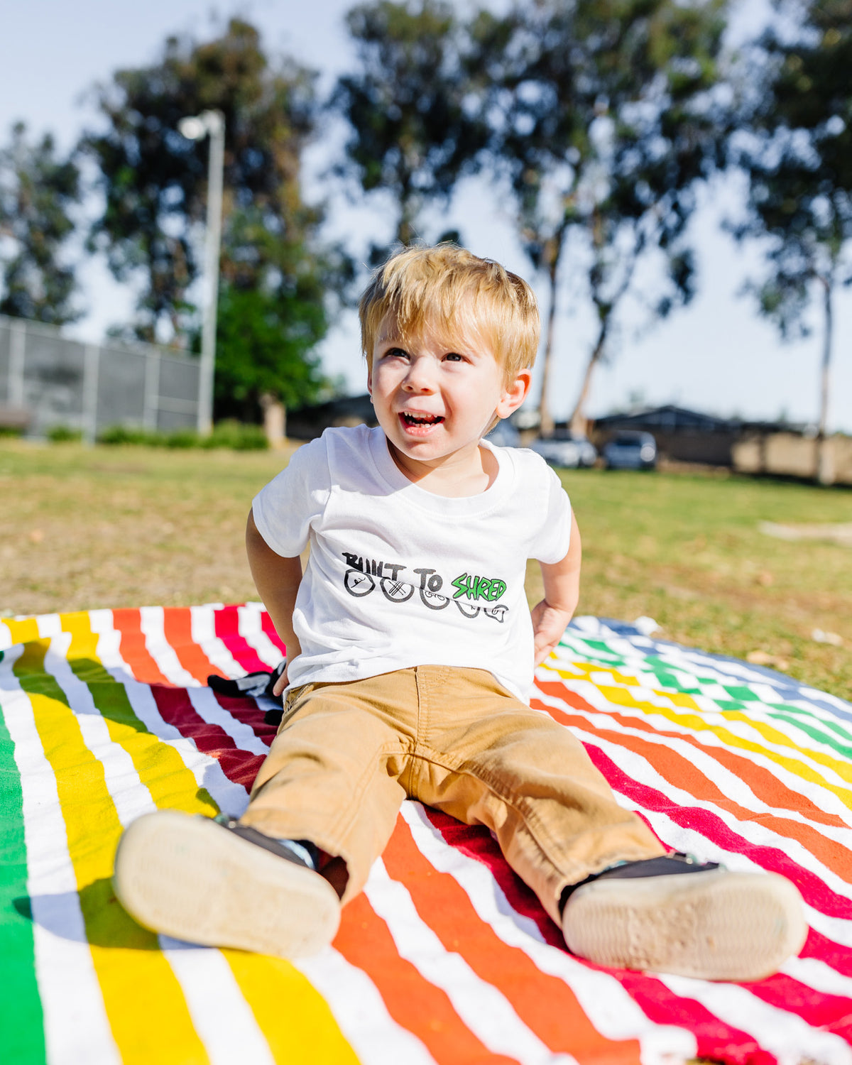 California Kids Collection | Built To Shred - Toddler - White | Eco-Friendly, Sustainable Kids Apparel