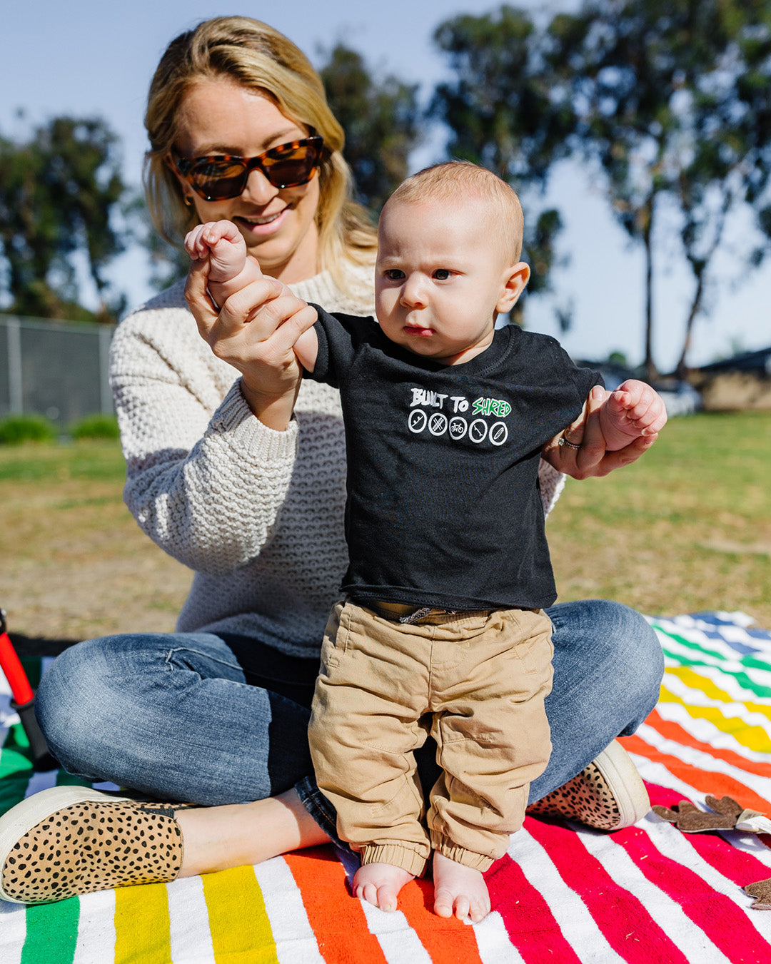 California Kids Collection | Built To Shred - Baby - Black | Eco-Friendly, Sustainable Kids Appare