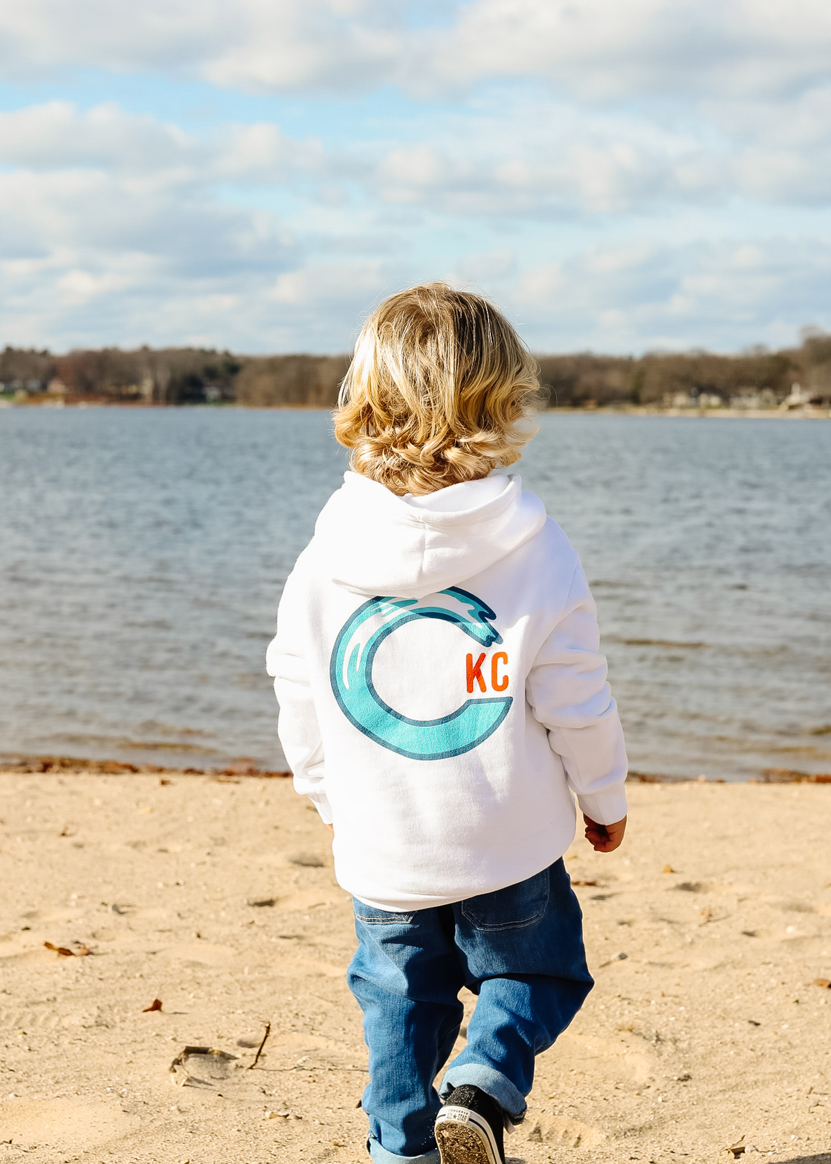 California Kids Collection | CKC Logo Hoodie - Toddler - White | Eco-Friendly, Sustainable Kids Apparel