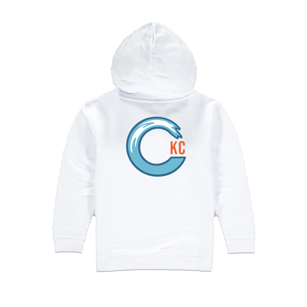 California Kids Collection | CKC Logo Zip-Up Hoodie - Baby - White | Eco-Friendly, Sustainable Kids Apparel