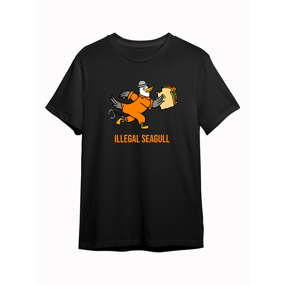 California Kids Collection | The Illegal Seagull - Youth - Black | Eco-Friendly, Sustainable Kids Apparel