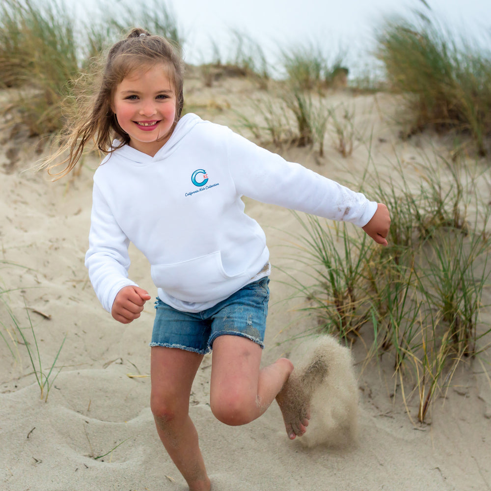 California Kids Collection | CKC Logo Hoodie - Toddler - White | Eco-Friendly, Sustainable Kids Apparel