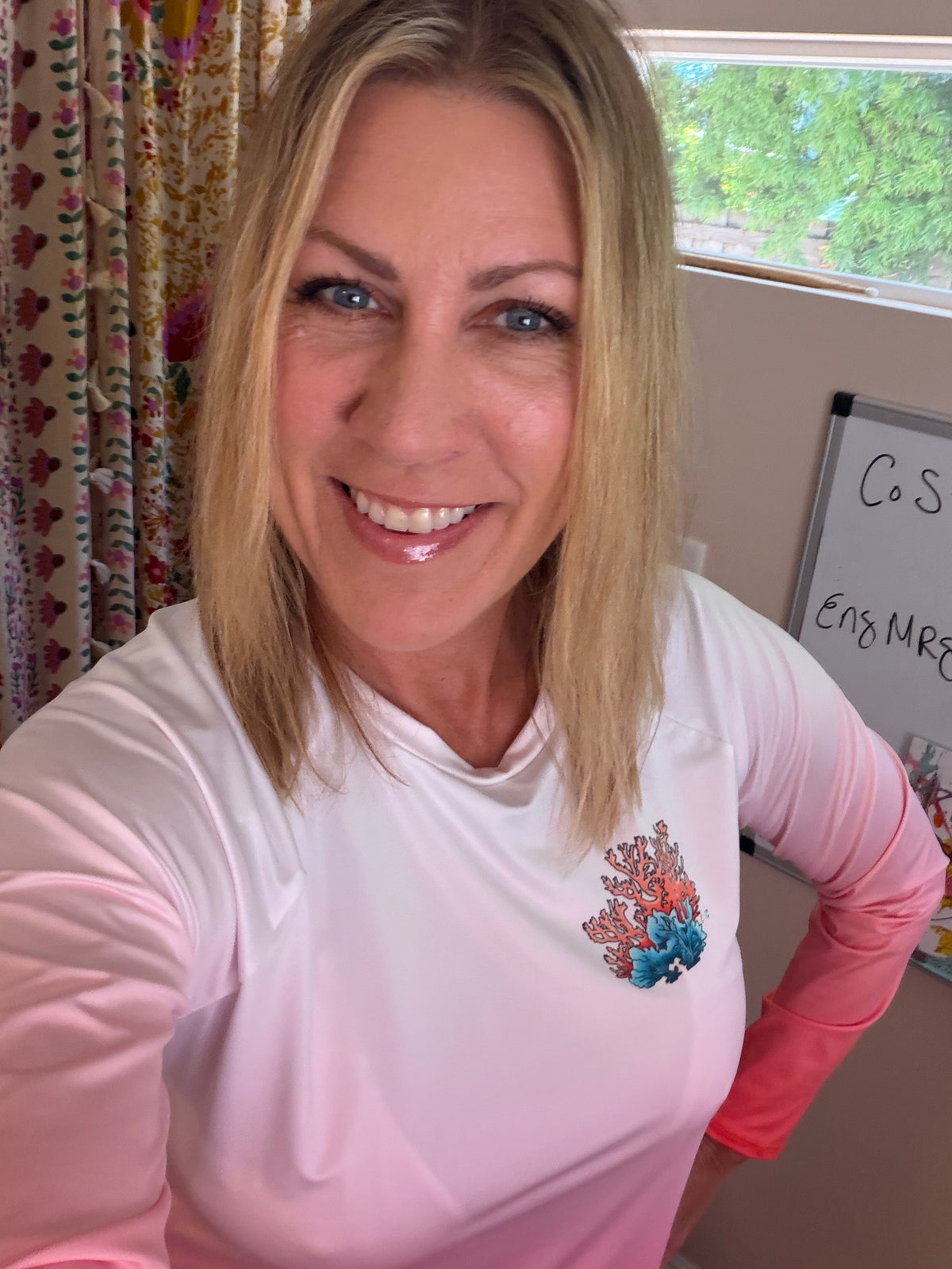 Women's Rash Guard - Coral Fade