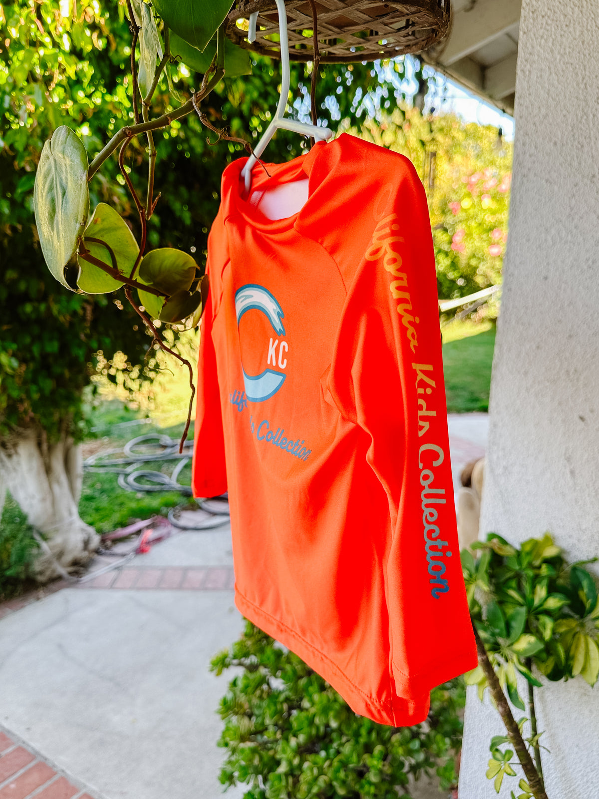 California Kids Collection | Rash Guard - Toddler - Orange | Eco-Friendly, Sustainable Kids Apparel