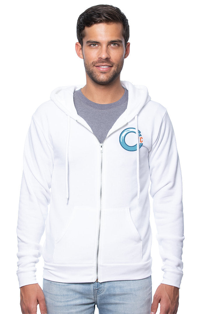 CKC Ultra-Soft Hoodie - White Zip Up - Unisex