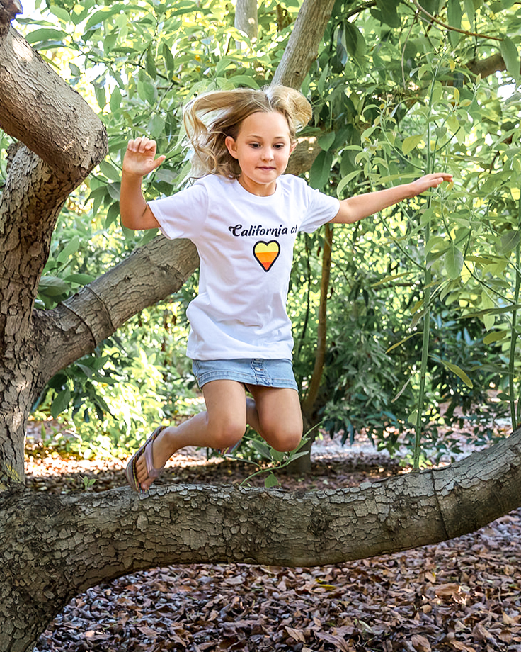 California Kids Collection | California at Heart - Toddler - White | Eco-Friendly, Sustainable Kids Apparel