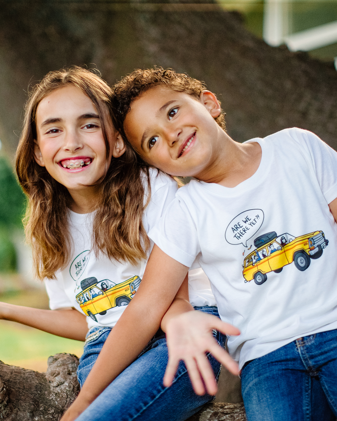 California Kids Collection | Are We There Yet - Youth - White | Eco-Friendly, Sustainable Kids Apparel