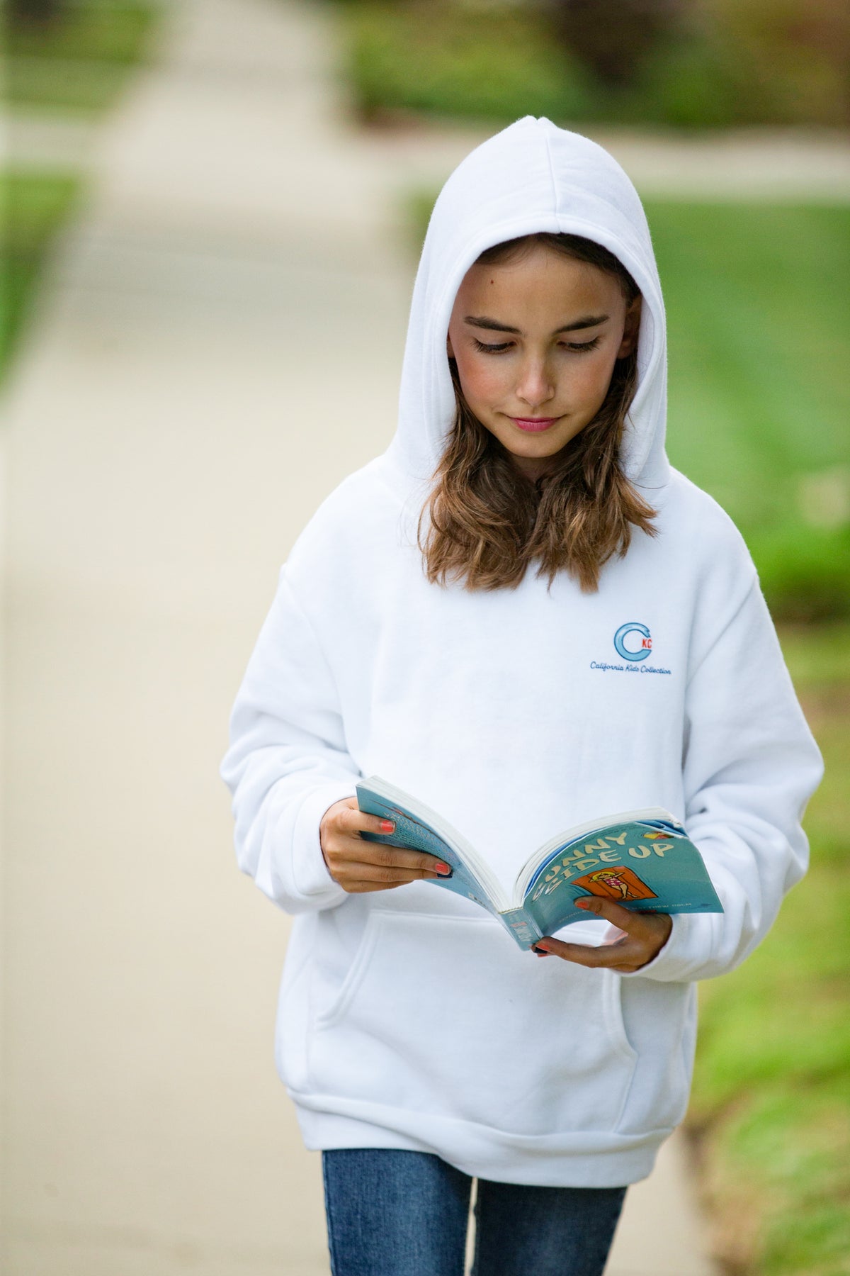 California Kids Collection | CKC Logo Hoodie - Youth - White | Eco-Friendly, Sustainable Kids Apparel